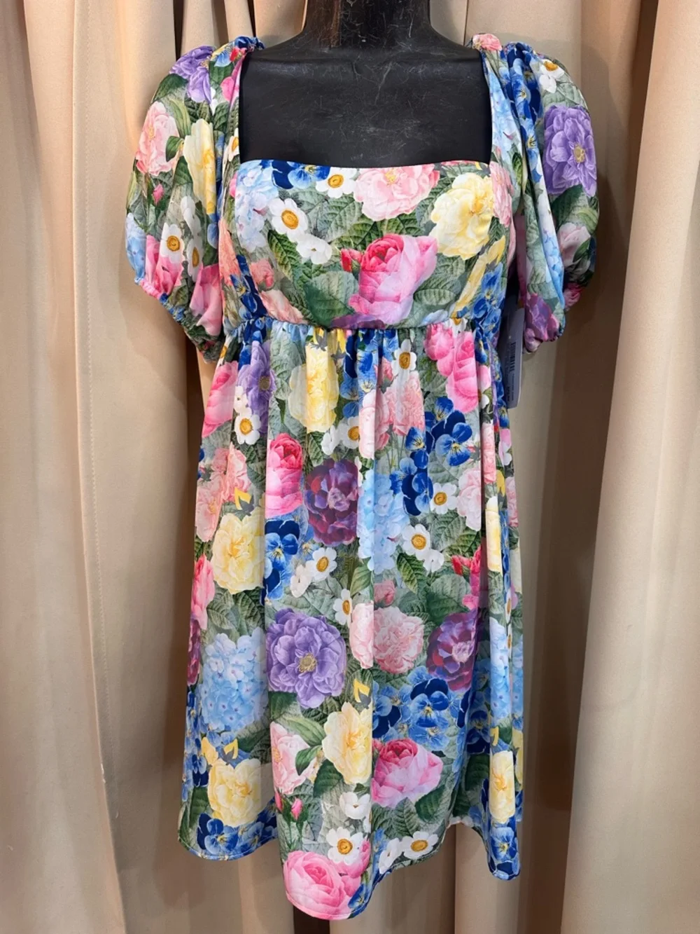 Show Me Your Mumu Pink Label Floral Mini Dress like new size XS - Picture 3 of 5